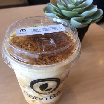 Boba Bliss - Creme brûlée latte without boba - Bubble Tea Near Me - Dublin, California Boba Bliss - Creme brûlée latte without boba - Bubble Tea Near Me - Dublin, California