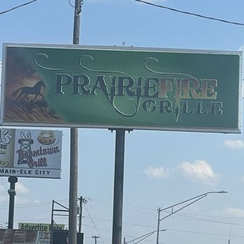 Prairiefire - Sign by street - Seafood Near Me - Elk City, Oklahoma Prairiefire - Sign by street - Seafood Near Me - Elk City, Oklahoma