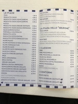 Menu photo 2 La Piada e Il Mare Rimini, RN
