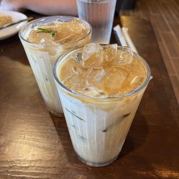 Namu Kitchen - Hojicha latte and rosemary cardamom latte - Breakfast & Brunch Near Me - West Covina, California Namu Kitchen - Hojicha latte and rosemary cardamom latte - Breakfast & Brunch Near Me - West Covina, California