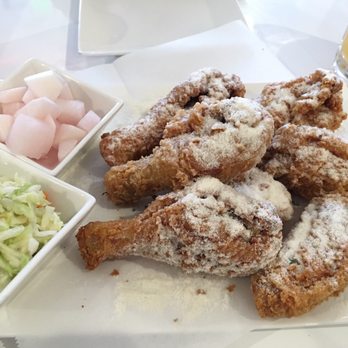 Vons Chicken - Honey butter fried chicken combo (the white crumble didn't taste too pleasing, I'd prefer a sauce) - Chicken Shop Near Me - Sunnyvale, California