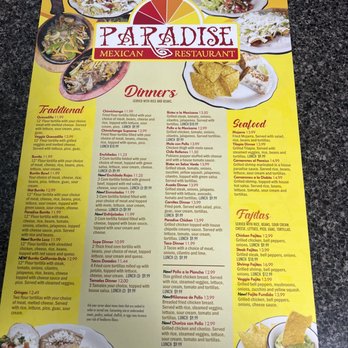 Paraiso Mexican Restaurant - Menu - Mexican Near Me - Saline, Michigan Paraiso Mexican Restaurant - Menu - Mexican Near Me - Saline, Michigan