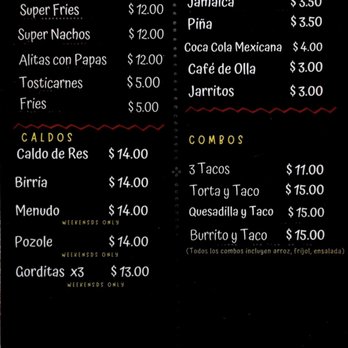 El Zacatecano - Menu - Mexican Near Me - Canoga Park, California