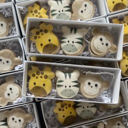 Safari themed macarons for my baby shower