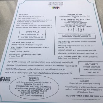 Seven Fish - Menu - Seafood Near Me - Key West, Florida Seven Fish - Menu - Seafood Near Me - Key West, Florida