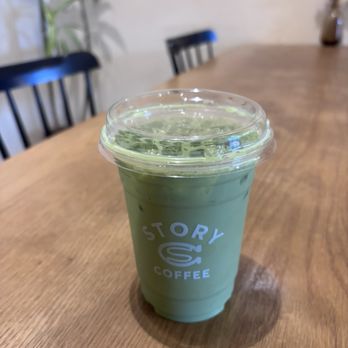 Story Coffee - Matcha Latte with SWEET syrup - Coffee & Tea Near Me - Livermore, California Story Coffee - Matcha Latte with SWEET syrup - Coffee & Tea Near Me - Livermore, California