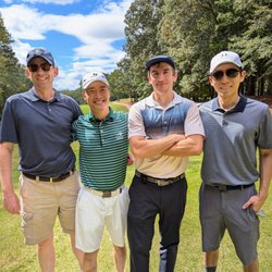 RiverPines Golf - Group photo on the first tee by starter Rex. Best photo by a starter to date. Thank you, Rex!