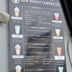 Dew Point Coffee - Menu Dec 2025