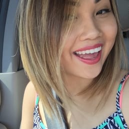 Blonde short bob and hair actually feels healthy.