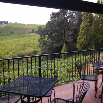 De Ponte Cellars - Patio view- back of White Rose - Wine Tasting Room Near Me - Dayton, Oregon