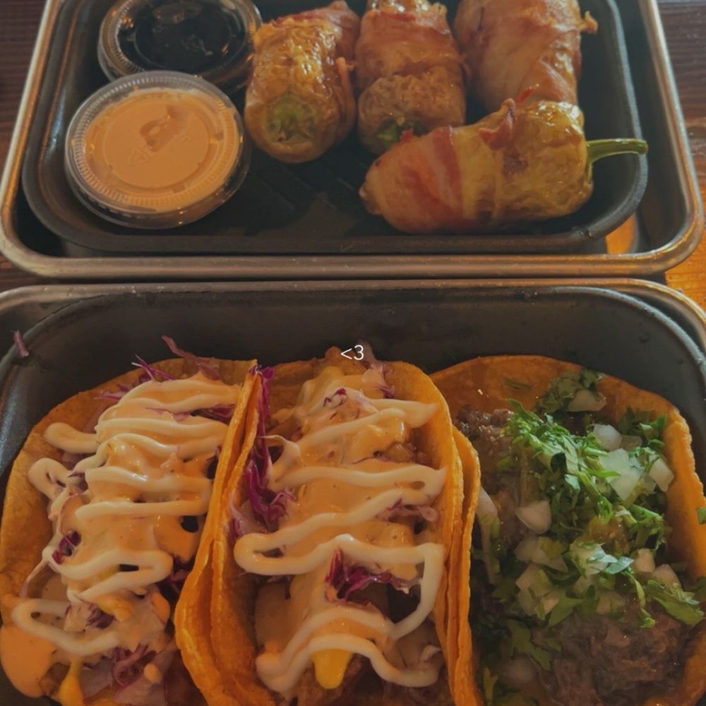 Fish tacos and cabeza Fish tacos and cabeza