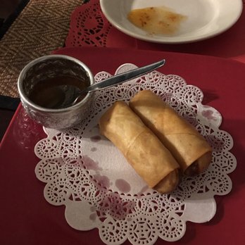 Phad Thai - Egg rolls, which really were tiny spring rolls. We only got four and I think we were supposed to get six. Very small for $7.95! - Thai Near Me - Coupeville, Washington