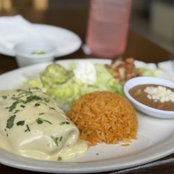 Zocalo 436 - Pulled chicken Chimichanga, fried.
