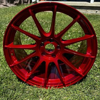 Grizzly Powder Coating - Candy Red Lollipop Rims - Powder Coating Near Me - Santa Cruz, California Grizzly Powder Coating - Candy Red Lollipop Rims - Powder Coating Near Me - Santa Cruz, California