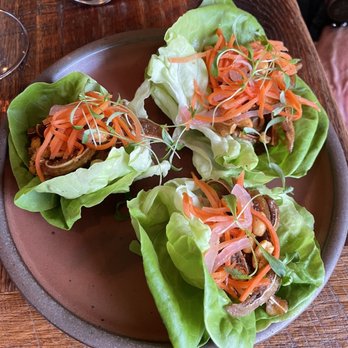 Husk - Kentuckyaki glazed pig ears lettuce wraps. - Southern Near Me - Nashville, Tennessee