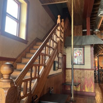 Firehouse BBQ and Blues - Original Fire Pole and stairwell - Barbeque Near Me - Richmond, Indiana Firehouse BBQ and Blues - Original Fire Pole and stairwell - Barbeque Near Me - Richmond, Indiana