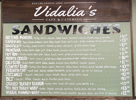 Menu photo 1 Vidalias Tahlequah, OK Menu photo 1 Vidalias Tahlequah, OK