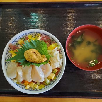 Kaisen - Scallop Chirashi Bowl Set with Uni - Japanese Near Me - Edgewater, New Jersey