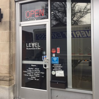 LEVEL Restaurant & Bar - This the front door at 11:34 am with the open sign and the door locked. Pitch black inside so I hope they open up soon. - Asian Fusion Near Me - Richmond, Virginia LEVEL Restaurant & Bar - This the front door at 11:34 am with the open sign and the door locked. Pitch black inside so I hope they open up soon. - Asian Fusion Near Me - Richmond, Virginia