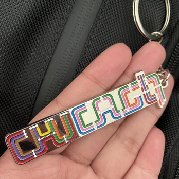 Transit Tees - Another keychain addition to my travel backpack. :) "Chicago" keychain representing the different colored train lines in the city. - Screen Printing/T-Shirt Printing Near Me - Chicago, Illinois