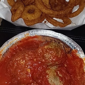 John Gino's Pizza & Catering - Onion rings and meat balls - Pizza Near Me - Justice, Illinois