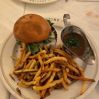 Justine - The Justine Burger and Steak frites. - French Near Me - New Orleans, Louisiana