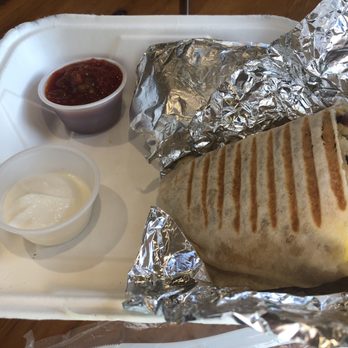 Charlotte's Coffee House - Sausage breakfast burrito that comes with salsa and sour cream makes me very happy - Coffee & Tea Near Me - Dubuque, Iowa