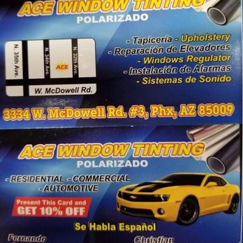 ACE Window Tinting - Tienen los mejores precios - Car Window Tinting Near Me - Phoenix, Arizona ACE Window Tinting - Tienen los mejores precios - Car Window Tinting Near Me - Phoenix, Arizona