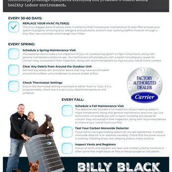 Billy Black HVAC - Don't underestimate the importance of preventative maintenance! Keep that system in peak condition with our Maintenance Plans. - Heating & Air Conditioning/HVAC Near Me - Midland, Texas