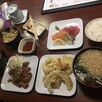 Ginza Sushi - Hot udon combo with sashimi, chicken teriyaki and mixed tempura.. sooooo good! - Sushi Bars Near Me - Honolulu, Hawaii Ginza Sushi - Hot udon combo with sashimi, chicken teriyaki and mixed tempura.. sooooo good! - Sushi Bars Near Me - Honolulu, Hawaii