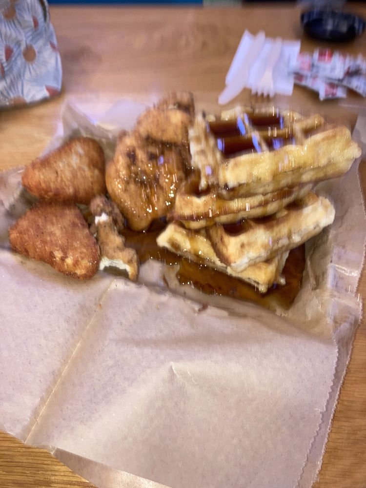 Food from Ironworks Waffle Cafe