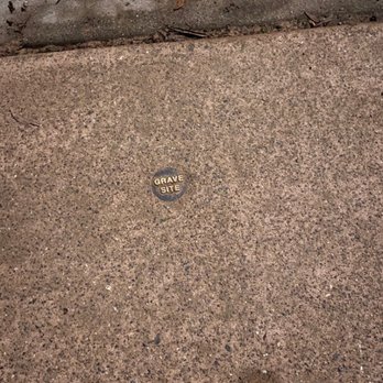 San Diego Ghost Tours - Grave site marker on sidewalk - Tours Near Me - San Diego, California San Diego Ghost Tours - Grave site marker on sidewalk - Tours Near Me - San Diego, California