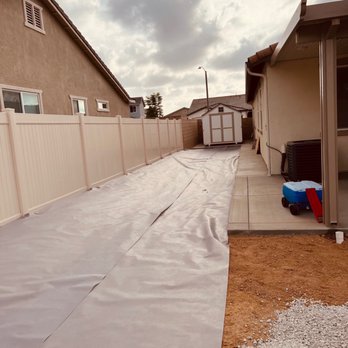 Re-Leaf Landscape - Side yard with weed block. - Landscaping Near Me - Winchester, California Re-Leaf Landscape - Side yard with weed block. - Landscaping Near Me - Winchester, California