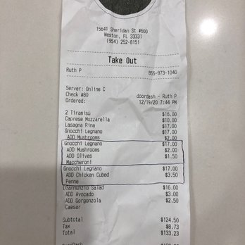 Piola - Weston - Spent over $20 for each plate and only got a credit for a total of $18. - Pizza Near Me - Weston, Florida Piola - Weston - Spent over $20 for each plate and only got a credit for a total of $18. - Pizza Near Me - Weston, Florida