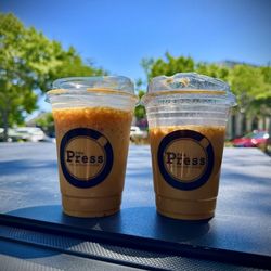The Press - Graham Cracker Latte & decaf Caramel latte. The espresso is good and pronounced, but overall was okay as a latte.