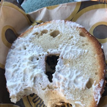 Einstein Bros. Bagels - My bagel and cream cheese I ordered - Bagels Near Me - Rapid City, South Dakota