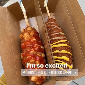 Mochinut - the potato and cheese and the OG half sausage/half cheese - Hot Dogs Near Me - Cerritos, California Mochinut - the potato and cheese and the OG half sausage/half cheese - Hot Dogs Near Me - Cerritos, California