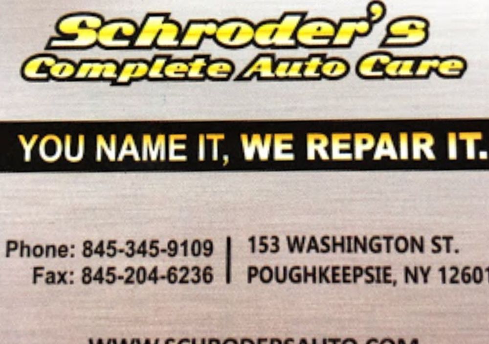 SCHRODERS AUTO Updated June 2024 2 Taylor Ave, Poughkeepsie, New York Auto Repair Phone
