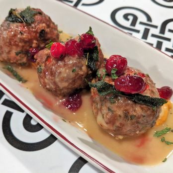 7th & Carson - 7th & Carson 11/01/19: "Stove Top" Turkey Meatballs – Sweet Potato, Cranberry Drizzle - New American Near Me - Las Vegas, Nevada