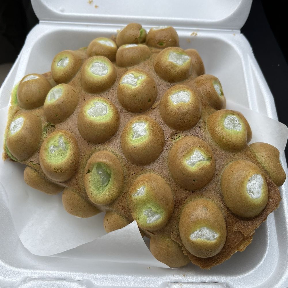Fresh Roast - Pandan egg waffle w mochi - Coffee & Tea Near Me - San Gabriel, California