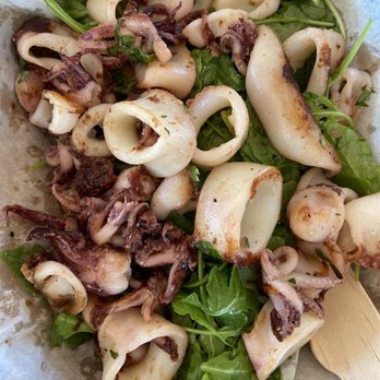 What The Fish Rolls - Calamari salad - Seafood Near Me - Tavernier, Florida What The Fish Rolls - Calamari salad - Seafood Near Me - Tavernier, Florida