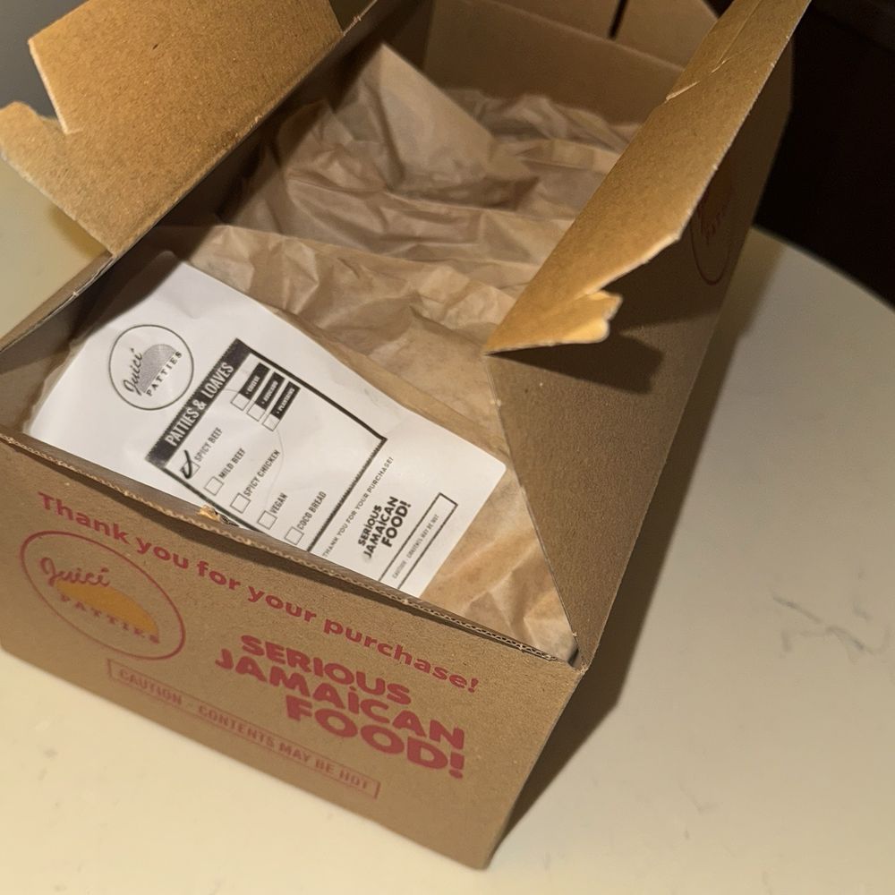 Juici Patties - Half dozen spicy beef and half dozen chicken patties. Love how they are individually packaged!! - Caribbean Near Me - Miramar, Florida