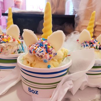 The Magic Ice Cream Shoppe - Small scoop of Ice Cream with Unicorn Topping and Cotton Candy Spin. - Ice Cream & Frozen Yogurt Near Me - Harriston, Ontario The Magic Ice Cream Shoppe - Small scoop of Ice Cream with Unicorn Topping and Cotton Candy Spin. - Ice Cream & Frozen Yogurt Near Me - Harriston, Ontario