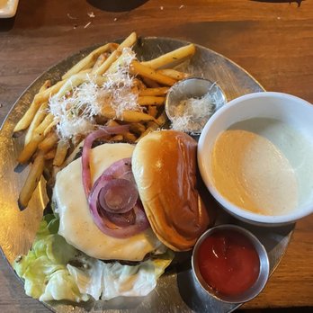 Eureka! - Eureka American Cheeseburger with Truffle Cheese Fries - Burgers Near Me - Claremont, California Eureka! - Eureka American Cheeseburger with Truffle Cheese Fries - Burgers Near Me - Claremont, California