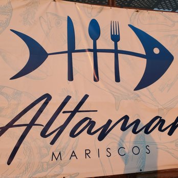 Mariscos Altamar - Gotta love their logo!!! - Seafood Near Me - Ensenada, BCN