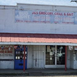 J and S Grocery and Grill - Main entrance to east side of building (view facing westward)