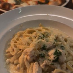 Fettuccine with Chicken  Margherita pizza
