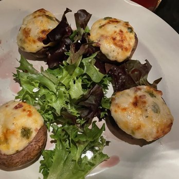 Simon's - Three cheese stuffed mushrooms - Italian Near Me - Des Moines, Iowa Simon's - Three cheese stuffed mushrooms - Italian Near Me - Des Moines, Iowa