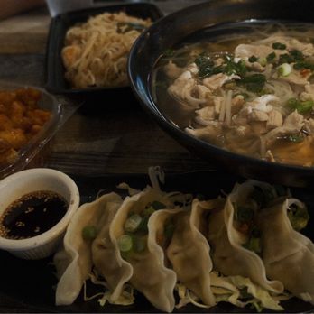 Rice Street Thai - Chicken Dumpling (Steamed) Num Sai Noodle Soup Honey & Lemon Chicken - Asian Fusion Near Me - Bell Gardens, California
