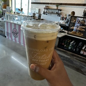 Foxtail Coffee - Large Iced sugar free hazelnut oat milk latte w/ sugar free hazelnut cold foam - Coffee & Tea Near Me - Carrollwood, Florida Foxtail Coffee - Large Iced sugar free hazelnut oat milk latte w/ sugar free hazelnut cold foam - Coffee & Tea Near Me - Carrollwood, Florida